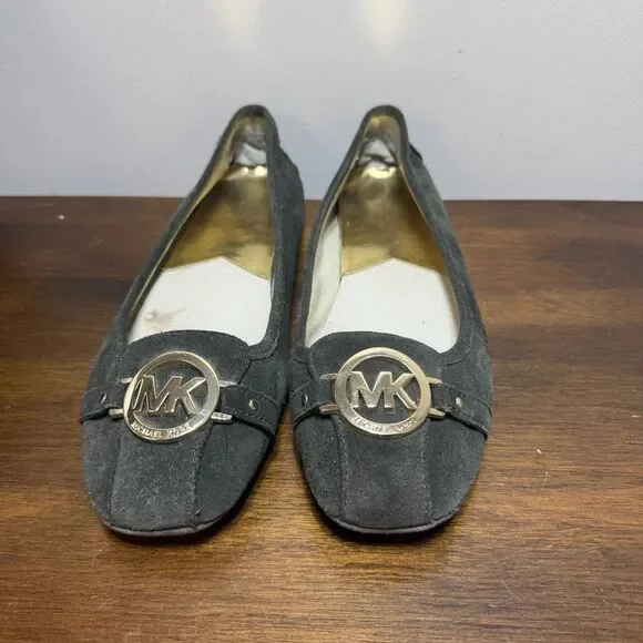 Michael Kors Fulton Moccasins Flats Woman Size 10M- Olive Green Suede Leather - Picture 2 of 5